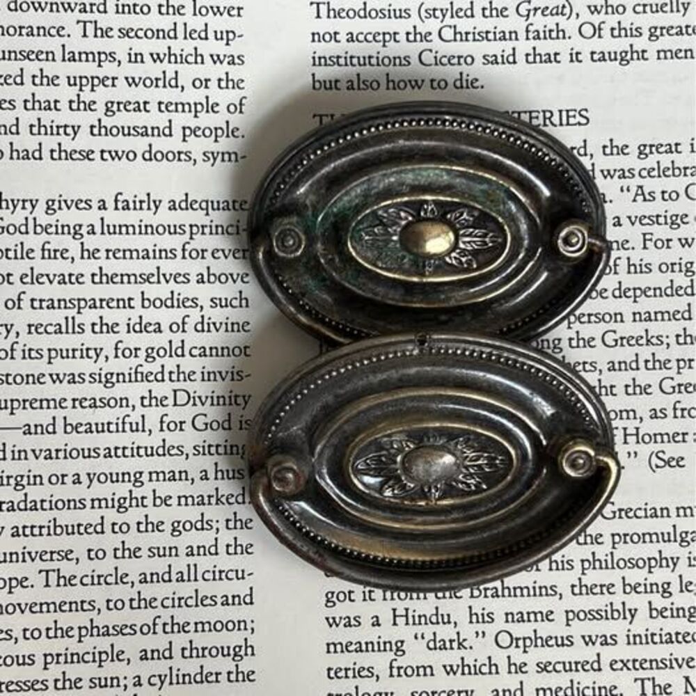Two Oval Shaped Vintage Drawer/Cabinet Drop Pulls